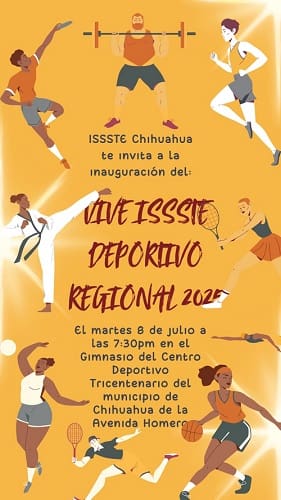 Vive ISSSTE deportivo regional 2025, se inaugura mañana.