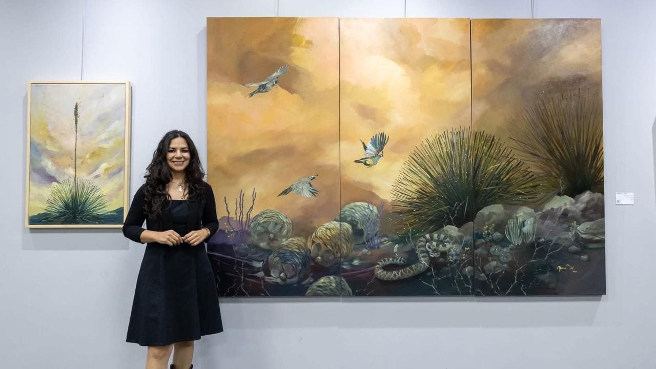 Destaca la chihuahuense Yesenia Holguín  en el mundo de las artes plásticas