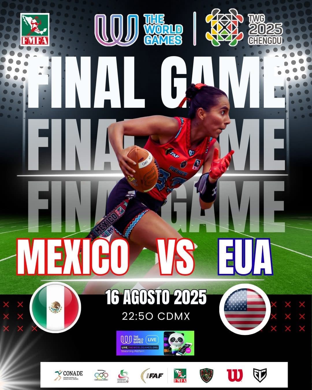 Final de Flag Football donde milita la chihuahuense Victoria Chávez; van por oro ante EU