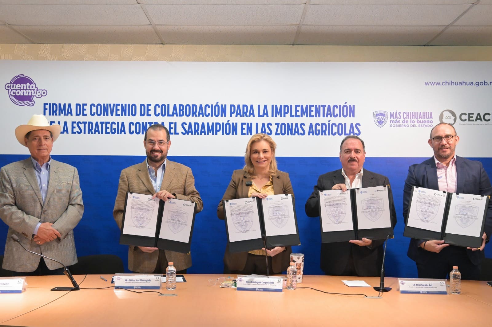Logran acuerdo Estado y productores agrícolas para combatir el sarampión 