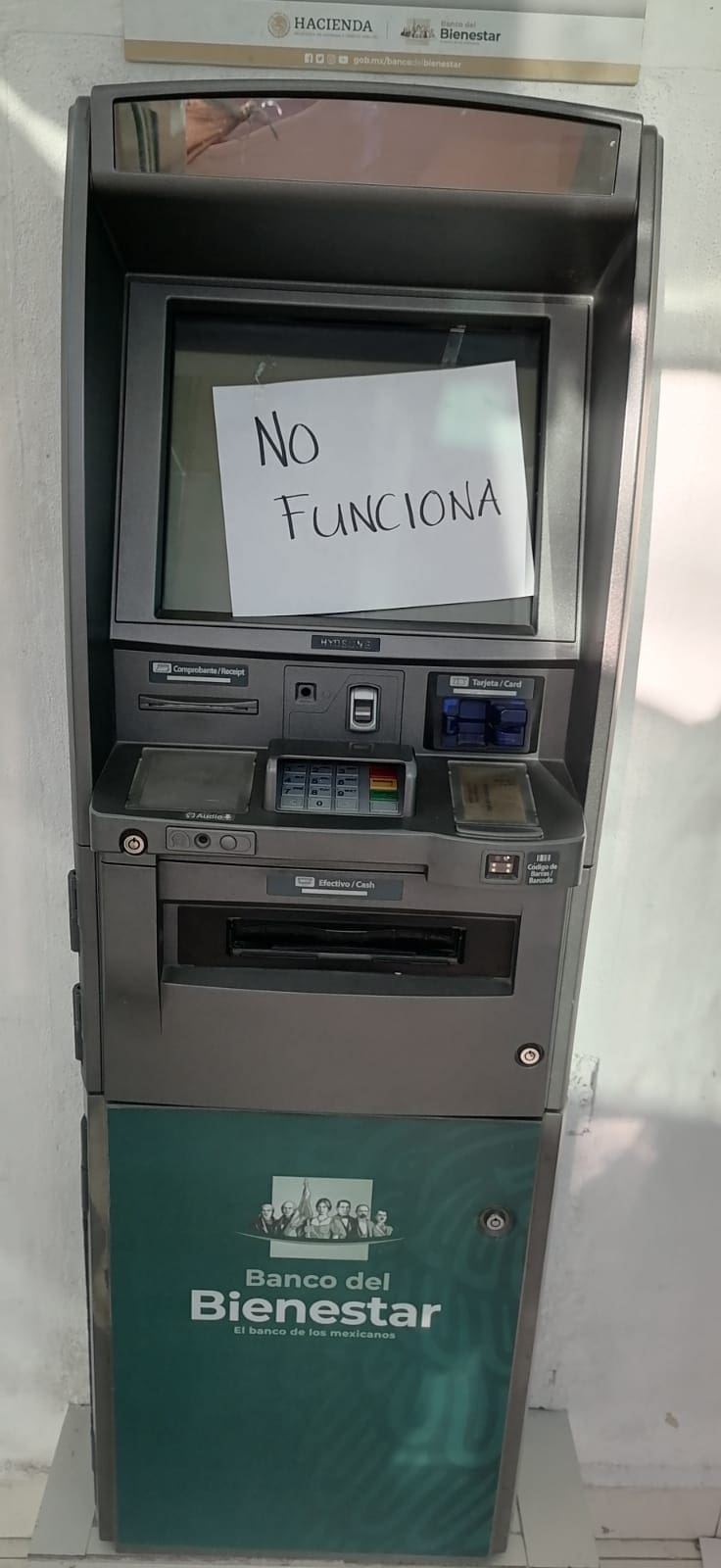 Abuelitos se quejan no sirve cajero del Bienestar
