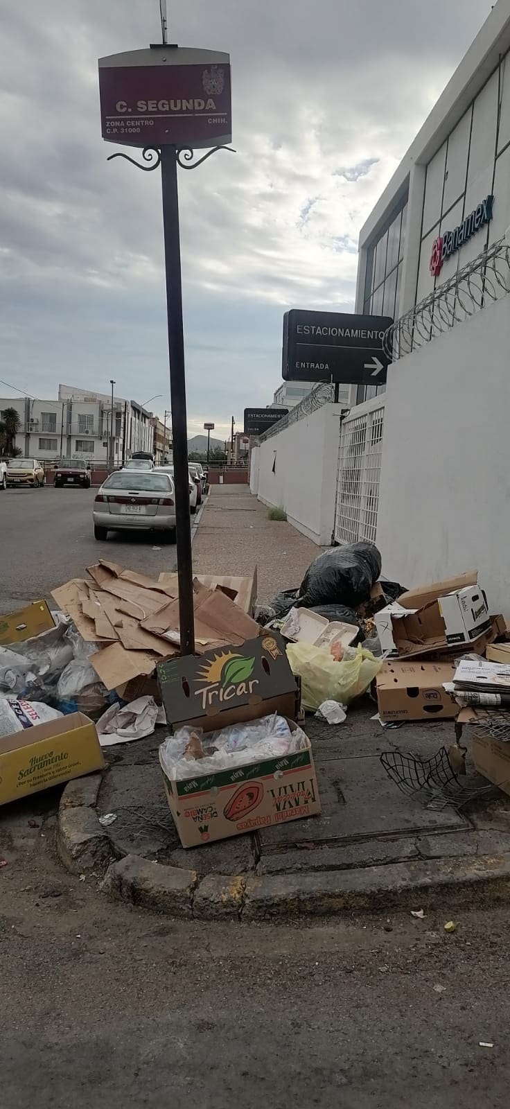 Basura en la zona centro