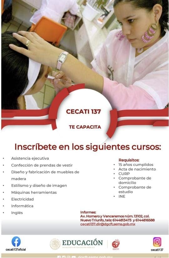 El CECATI 137 invita a sus cursos para el trabajo iniciarán en septiembre