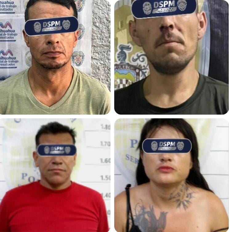 Policía municipal detiene a 4 Narcomenudistas