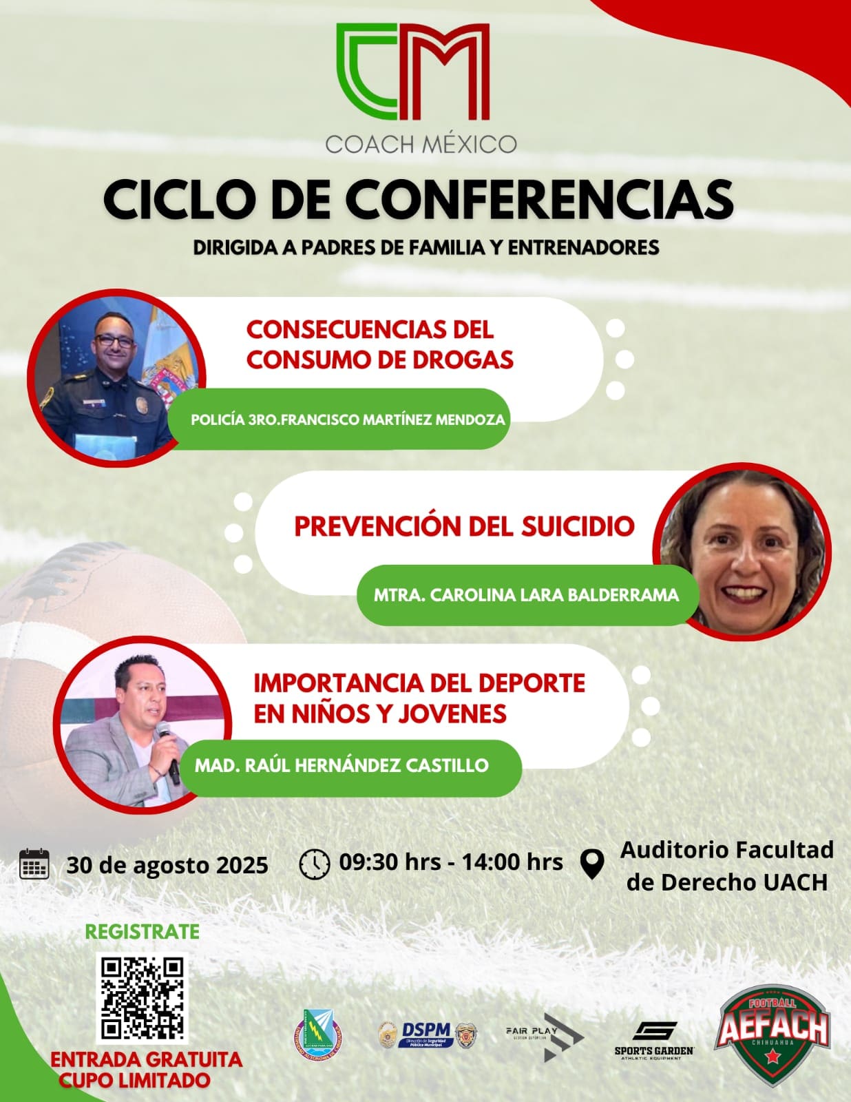 Policias ofrecen conferencia a padres de familia y entrenadores