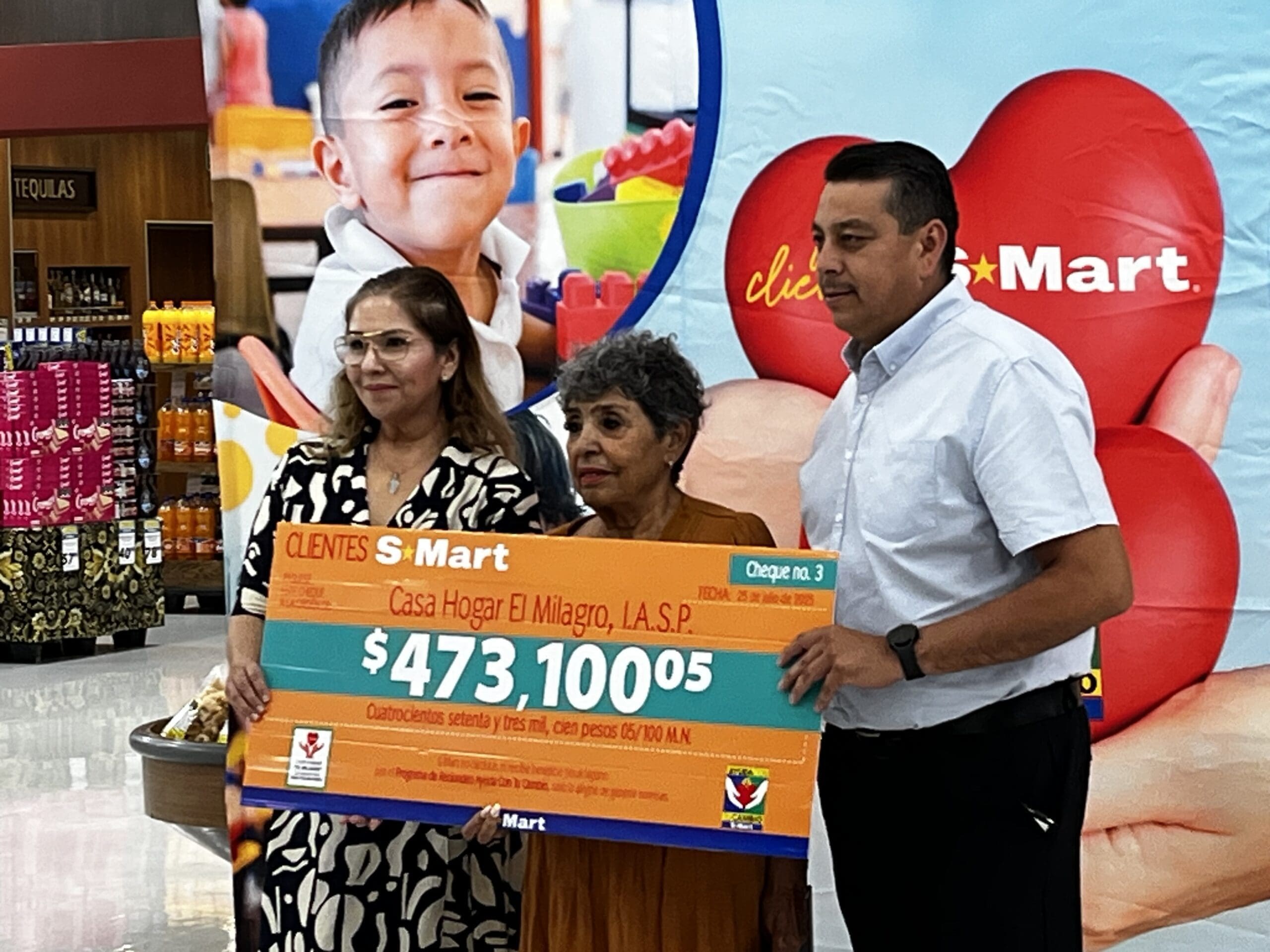 Recauda S-Mart más de 470 mil pesos para Casa Hogar El Milagro