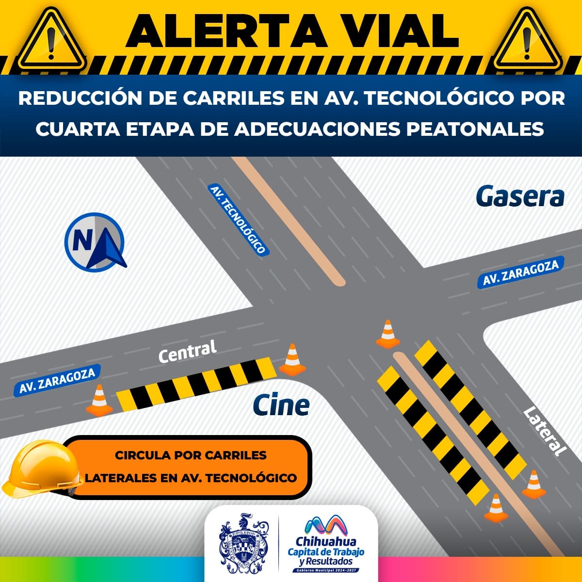 Reducirán carriles en la Tecnológico por adecuaciones
