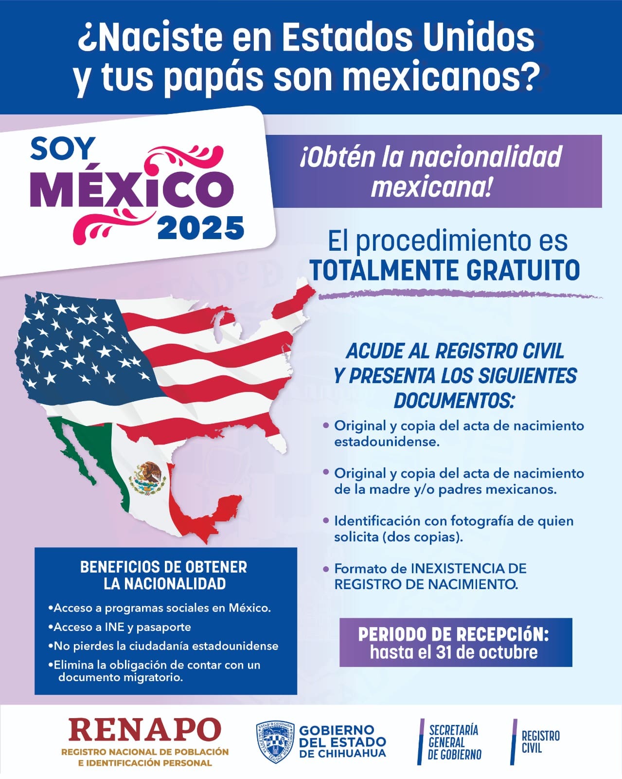 Facilitan nacionalidad mexicana a hijos de migrantes con programa Soy México