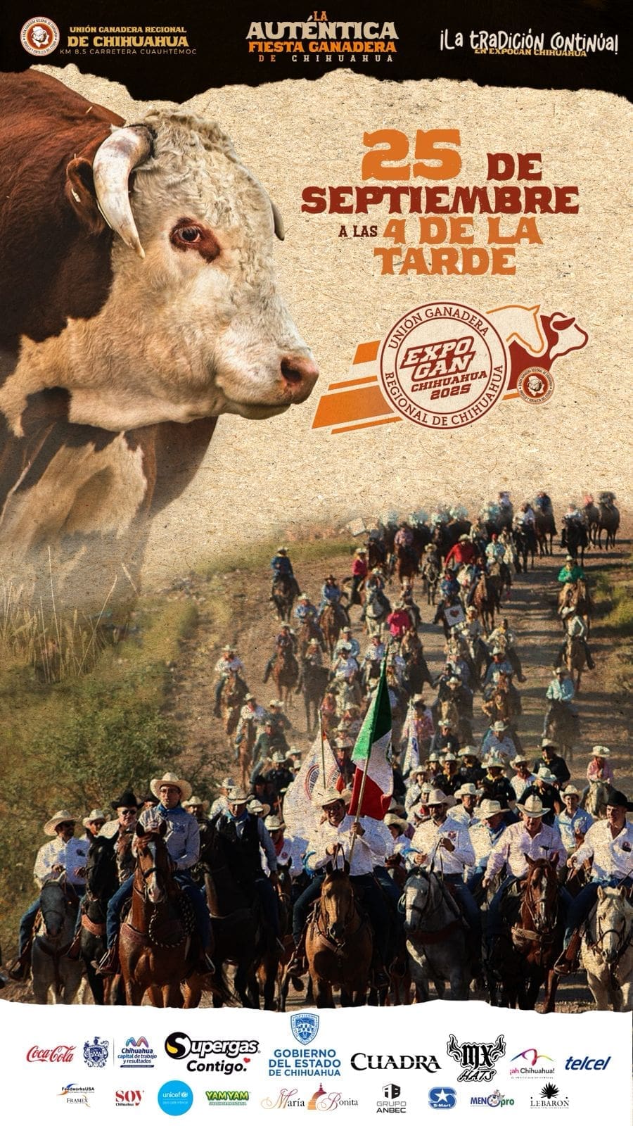 Arranca Expogan 2025 con cabalgata tradicional 