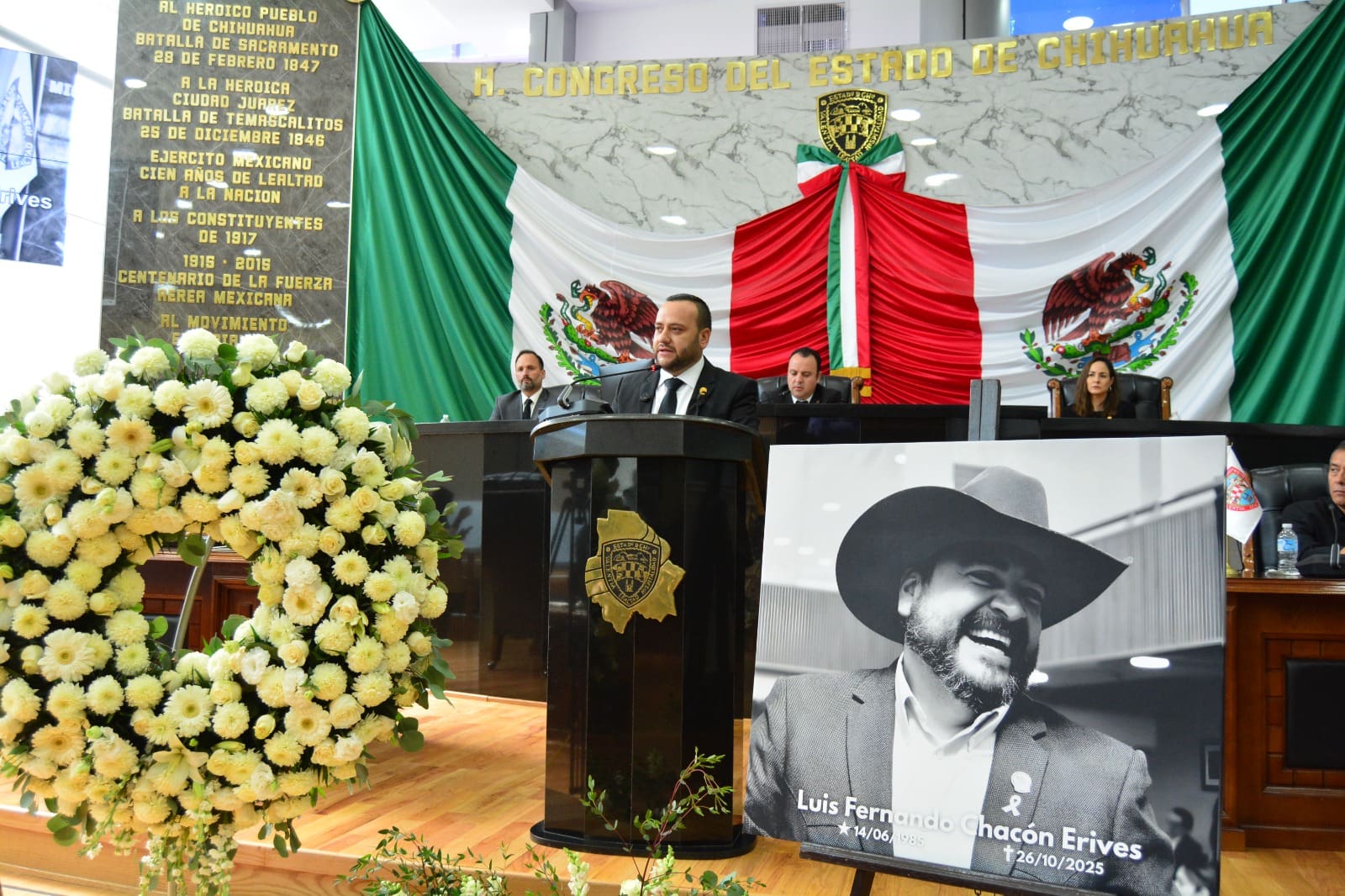 Congreso rinde homenaje póstumo al diputado Luis Fernando Chacón Erives