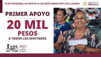 20 mil pesos para familias afectadas por lluvias e inundaciones