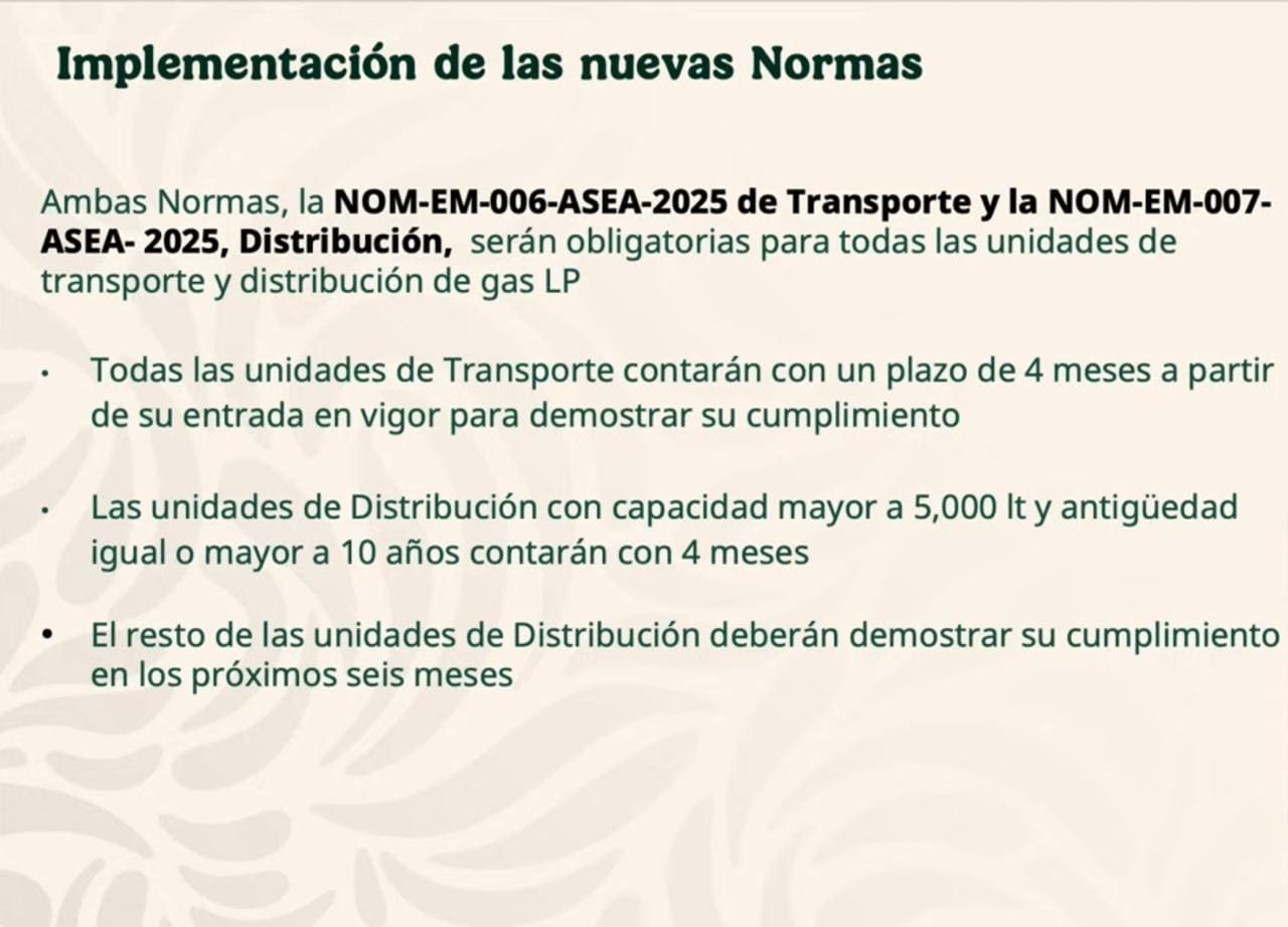 Publicarán nuevas normas de seguridad para transporte y distribución de gas LP