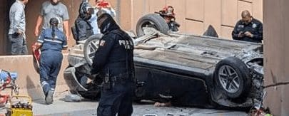 Murió conductor que cayó de puente del Periférico