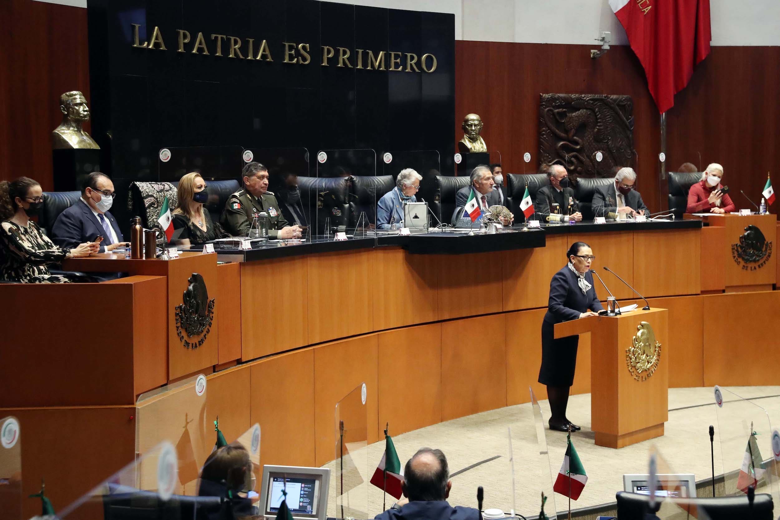 Reafirma Rosa Icela ante el Senado: el combate al huachicol continuará