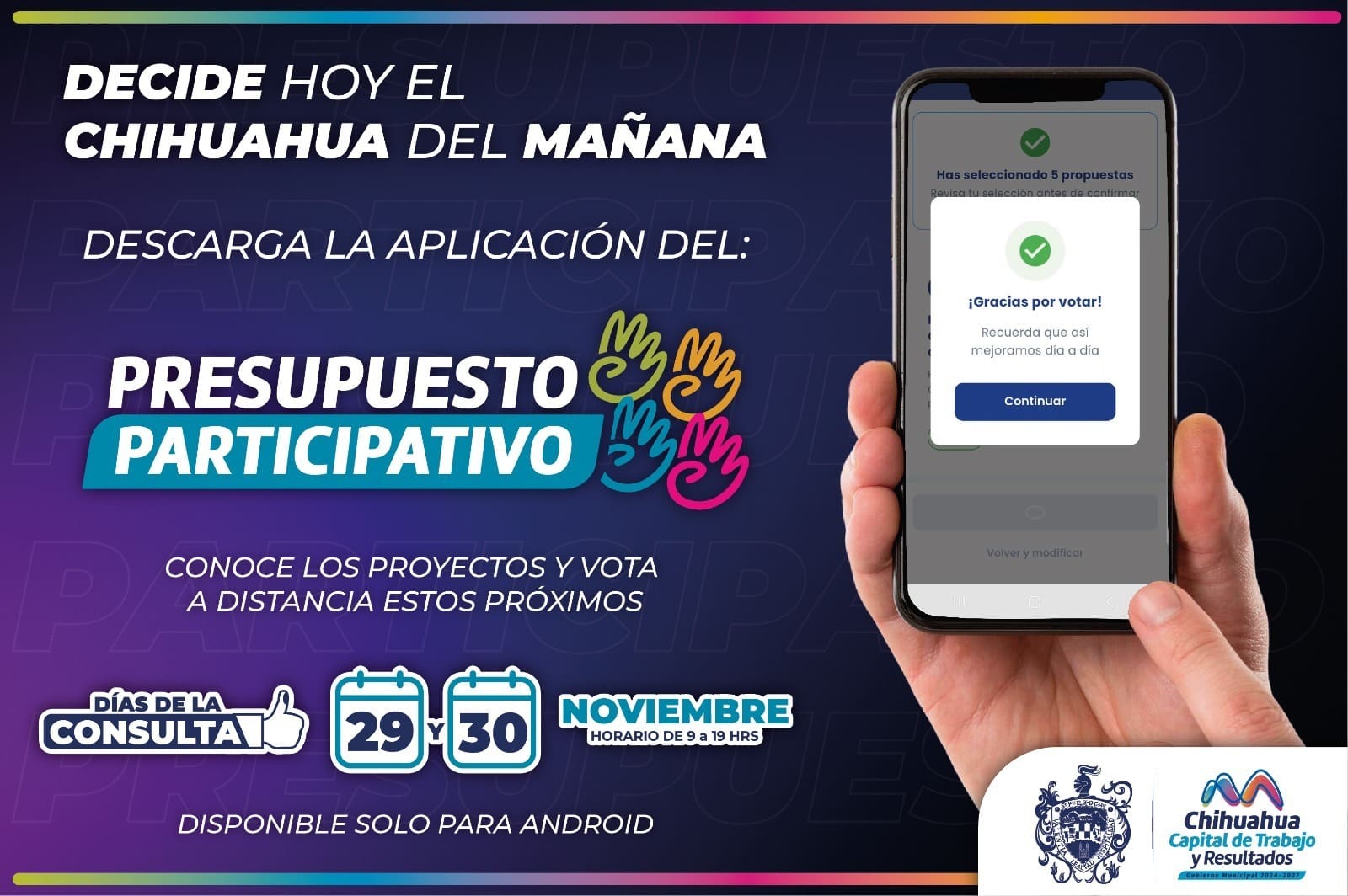 Lanzan app para votar en el Presupuesto Participativo
