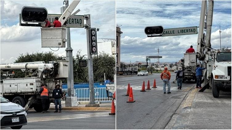 Prueban semáforo inteligente en el cruce de Libertad y Venustiano Carranza