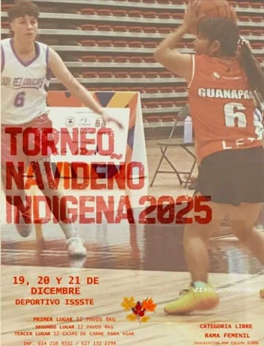 Invitan al primer Torneo Navideño indígena 2025 de basquetbol