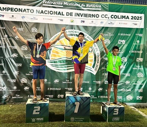 Chihuahua se baña en oro en el tercer día de competencias del Nacional de Natación en Colima