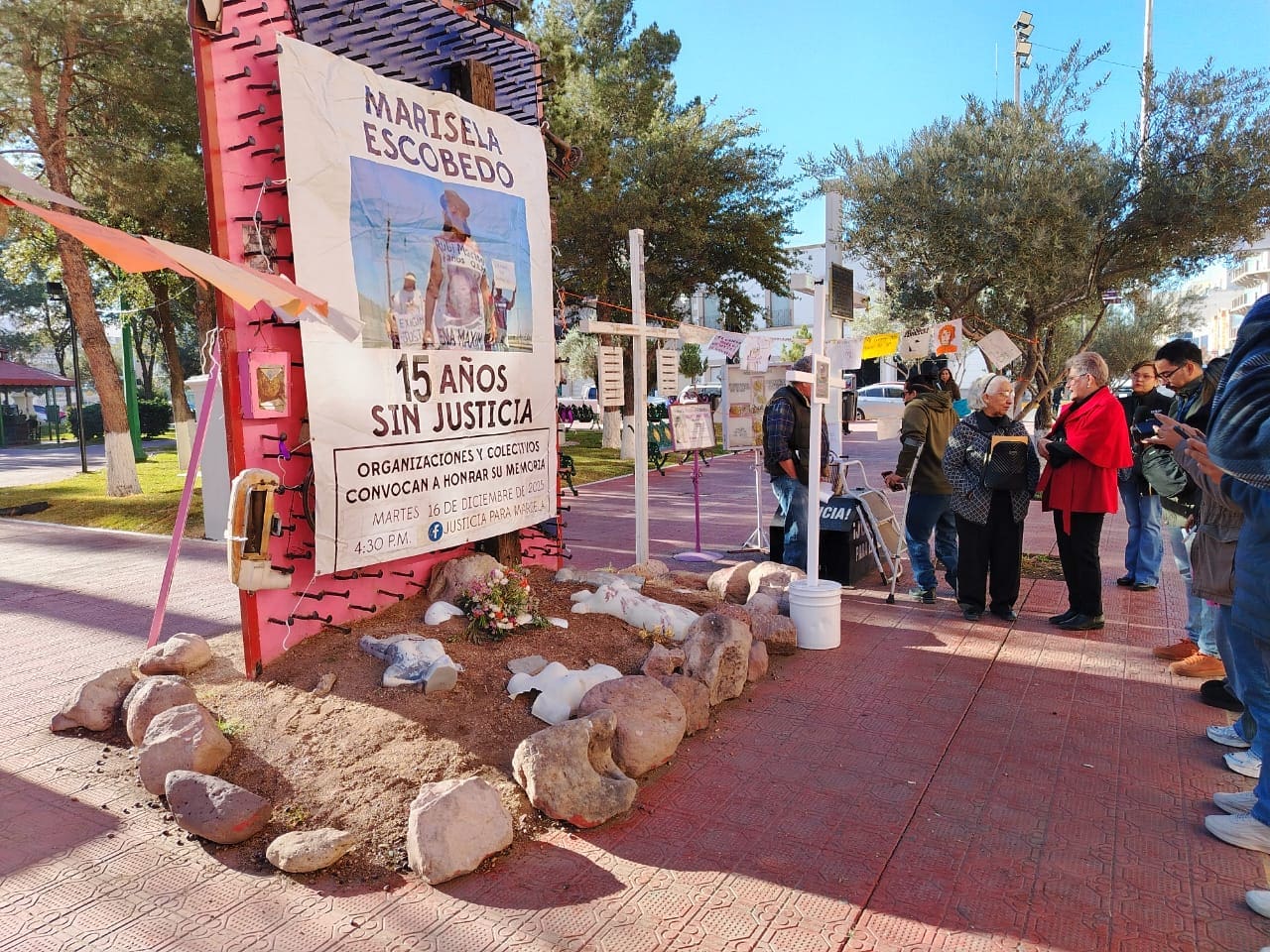 Colectivos conmemoran 15 años del feminicidio de Marisela Escobedo