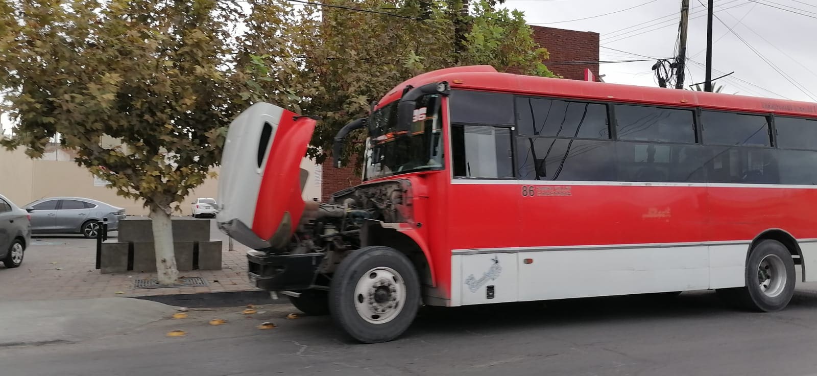 Camión alimentador de la ruta Ramiro Valle se descompone en pleno Centro