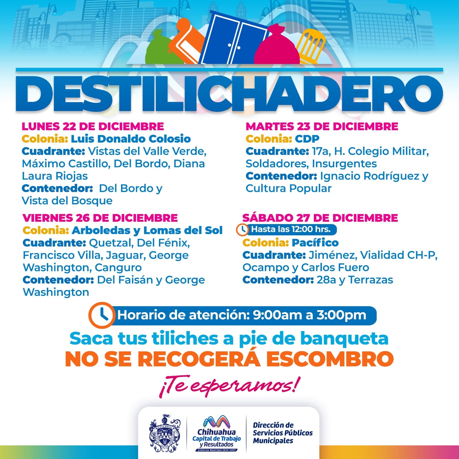Preparan el Destilichadero para cinco colonias de la capital