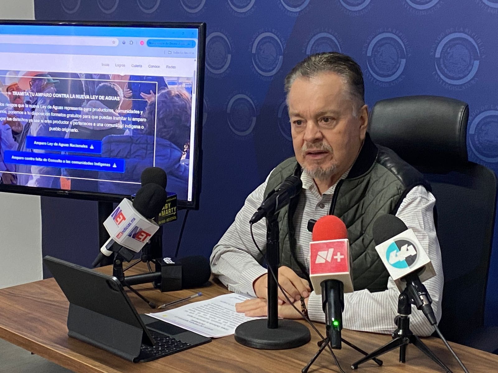 Mario Vázquez promueve amparo contra la nueva Ley de Aguas