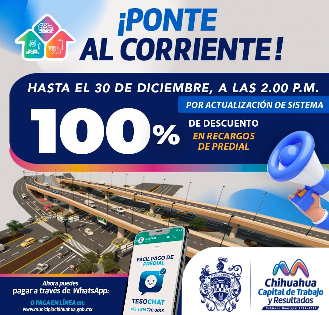 Últimos días de descuentos en recargos del Predial