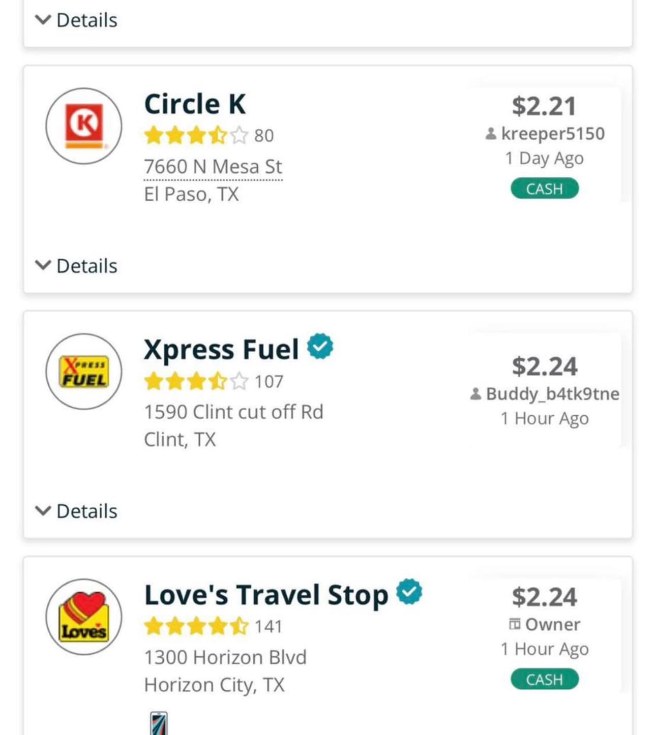 Precio de la Gasolina en El Paso está en menos de 12 pesos