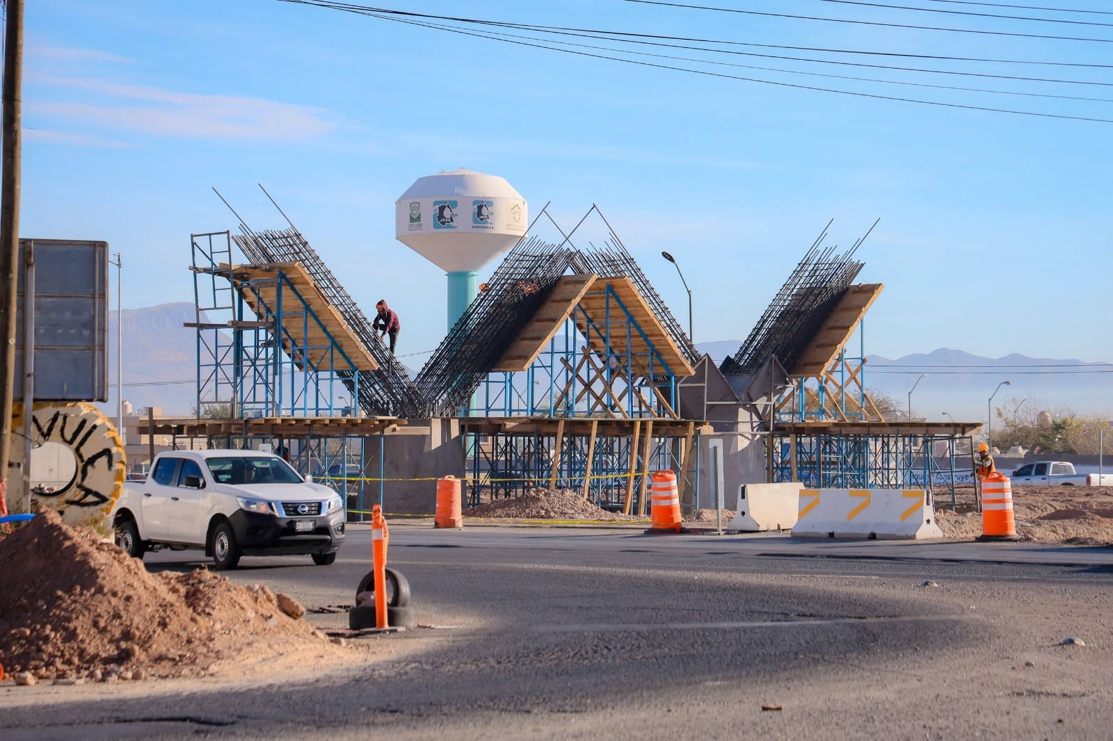 Al 10% la construcción del Puente de Fuerza Aérea y Carr. Aldama