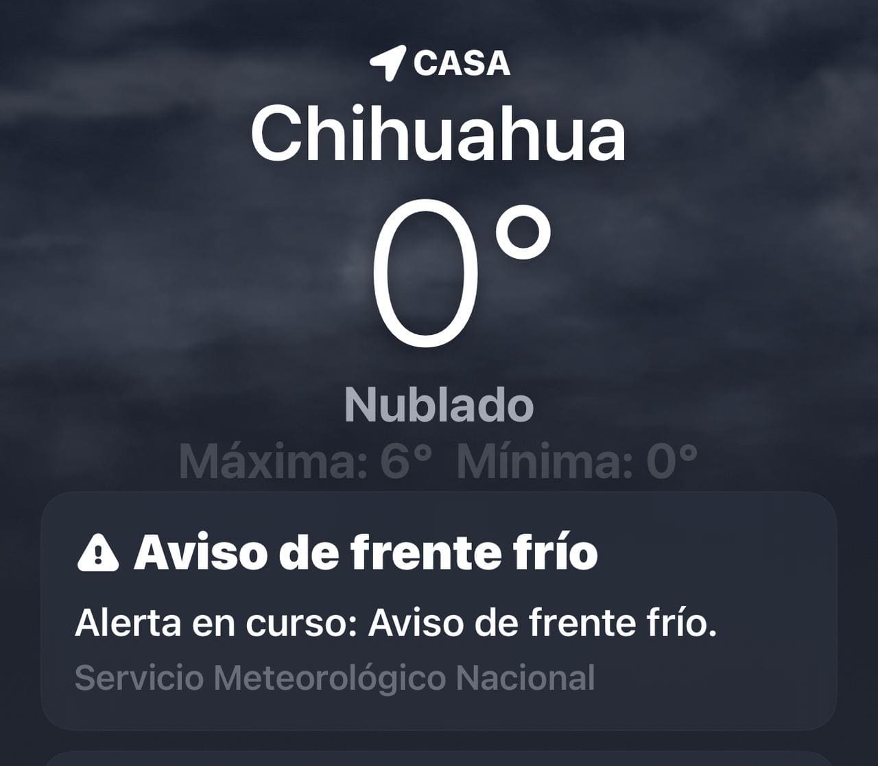 Temperatura desciende a 0 grados con llovizna en la ciudad