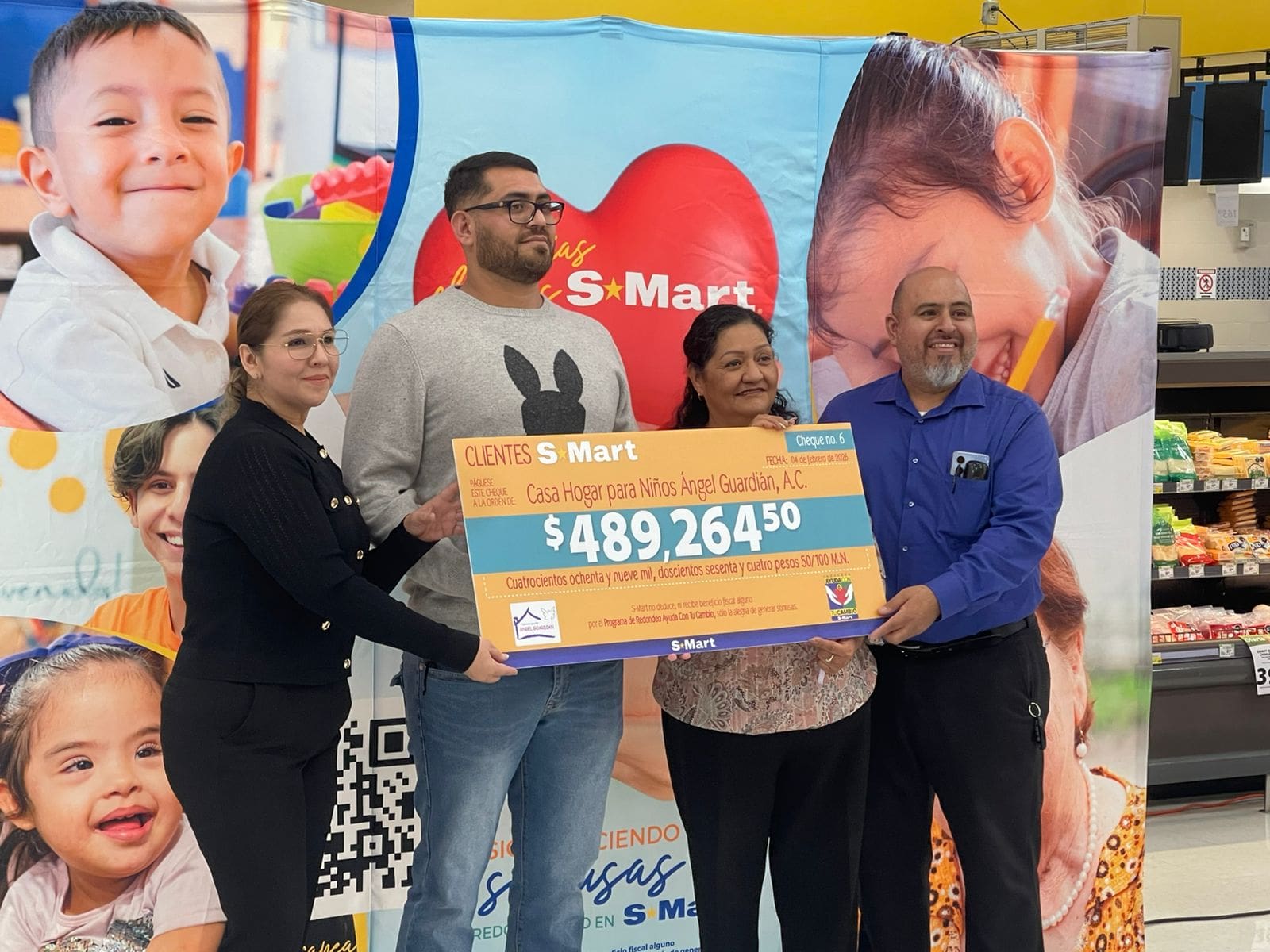 Entrega S-mart fondos de su sexta campaña del programa de redondeo