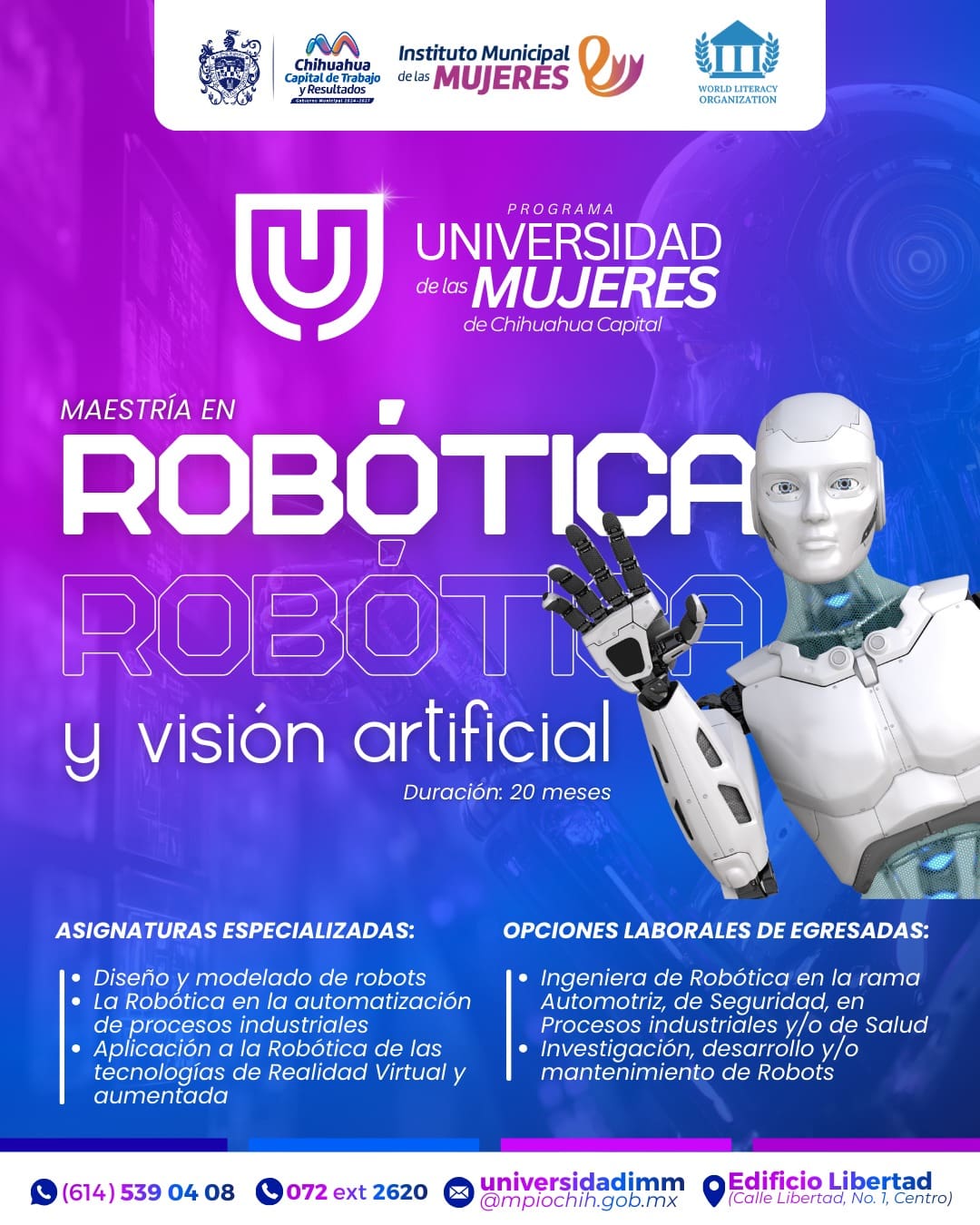 Ofrecen Maestría en Robótica y Visión Artificial en la Universidad de las Mujeres