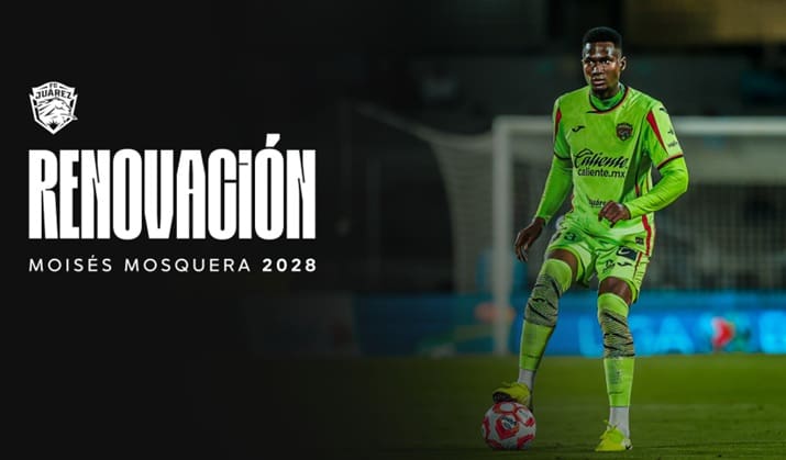 Moisés Mosquera renueva contrato con FC Juárez