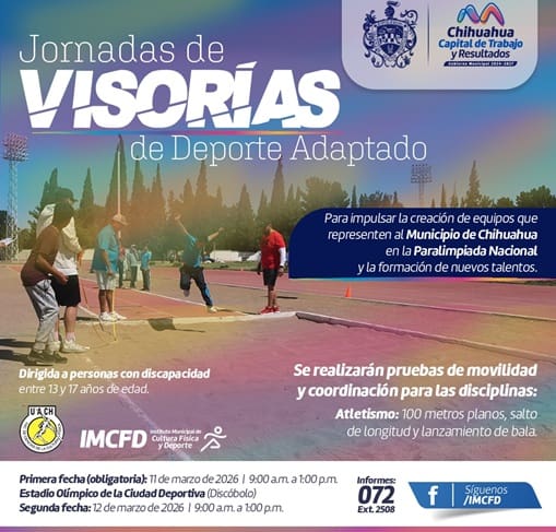 Convoca Muncipio a personas con discapacidad a participar en visorías deportivas