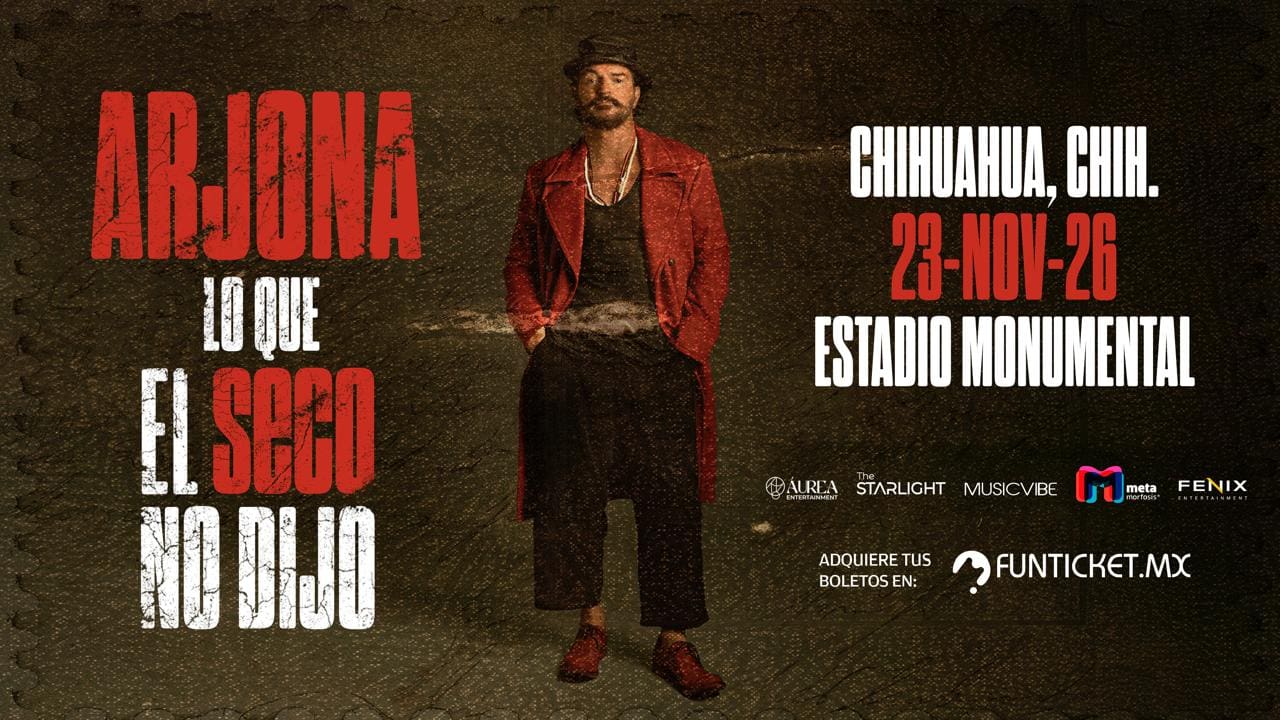 Ricardo Arjona regresa a Chihuahua con su gira ‘Lo que el Seco No Dijo’
