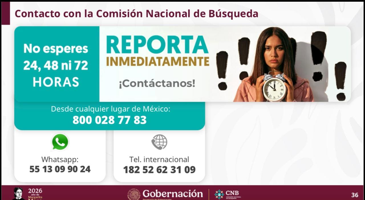 Sheinbaum presenta informe sobre personas desaparecidas en México