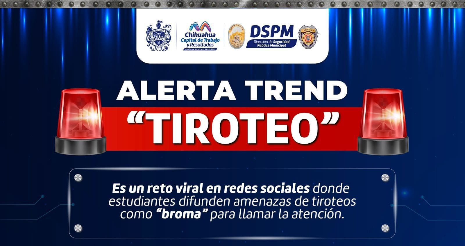 Alerta Policía Cibernética por reto de “tiroteo” en escuelas de Chihuahua