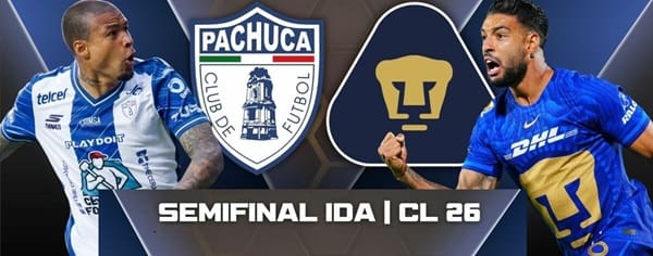 Pachuca recibirá a Pumas en la Ida del Clausura