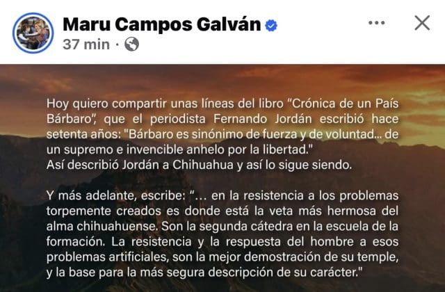 Maru Campos agradece respaldo ciudadano tras jornada
