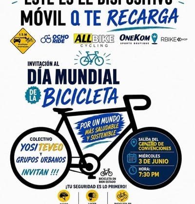 Convocan a disfrutar de una rodada festejando el día mundial de la bicicleta