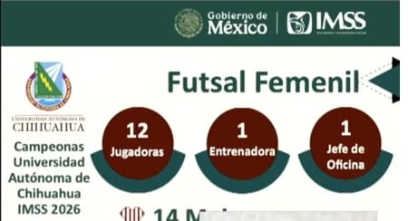 Equipo femenil de la UACH asistirá a partido del Mundial 2026 tras destacar en torneo nacional