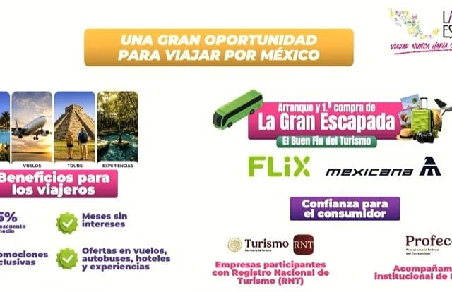Lanzan segunda edición de “La Gran Escapada”, el Buen Fin del Turismo