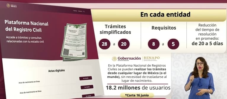 Ya no será necesario viajar para corregir actas; trámites del Registro Civil avanzan hacia la digitalización