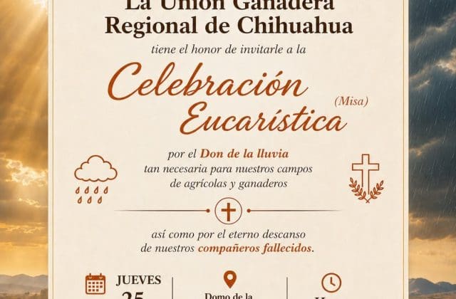 Invita Unión Ganadera a su celebración eucarística