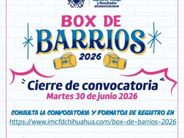 30 de Junio último día para registrarse al Torneo Box de Barrios 2026