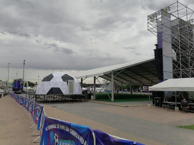 Todo listo en la Plaza del Ángel para vivir el debut de México en el Mundial 2026