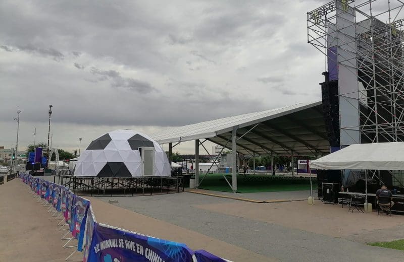 Todo listo en la Plaza del Ángel para vivir el debut de México en el Mundial 2026