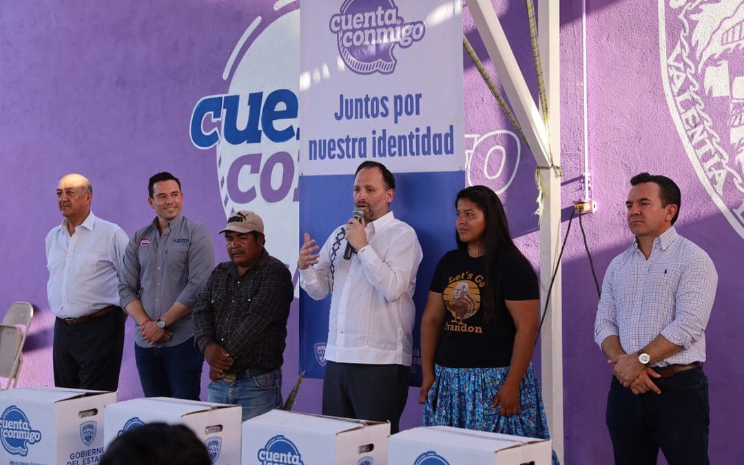 Secretaría de Pueblos Indígenas entrega apoyos alimentarios en asentamientos 