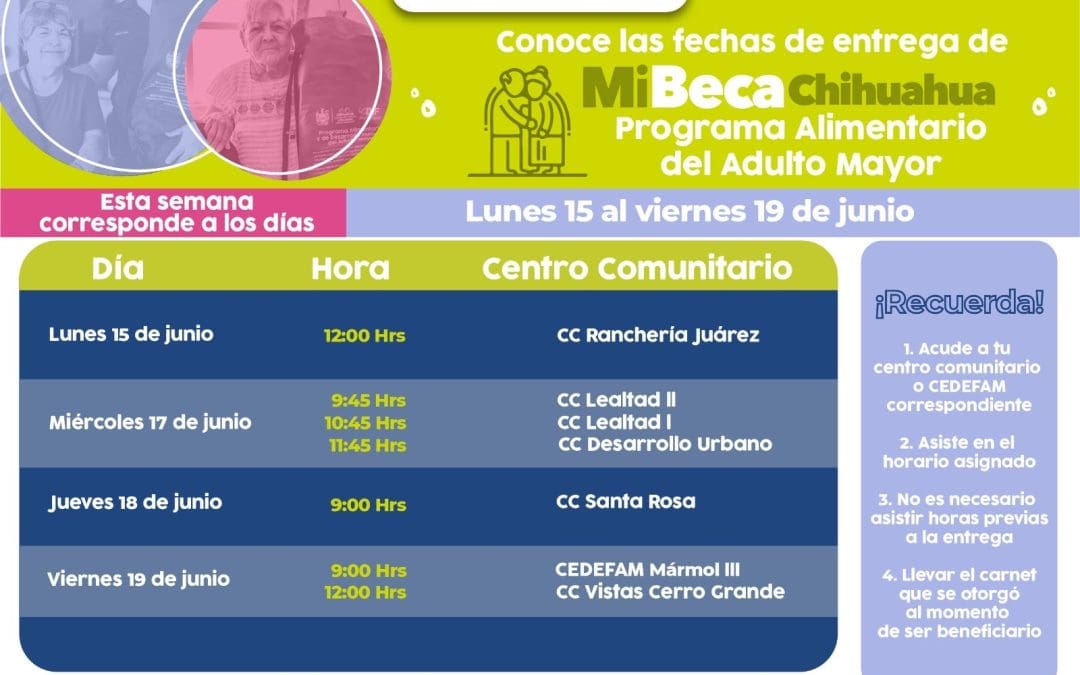 !Atención adultos mayores! ya están listas las entregas del PAAM para esta semana