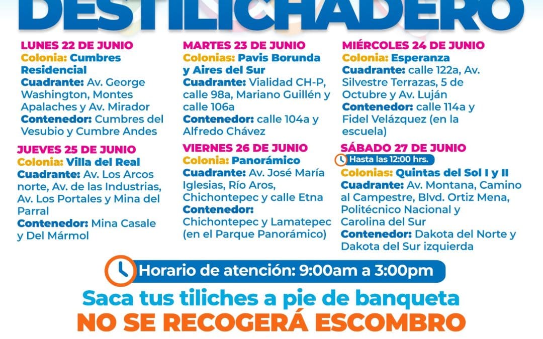 !Es momento de sacar los tiliches! «Destilichadero» recorrerá ocho colonias de la capital
